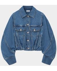 Loewe - Oversized Denim Balloon Jacket - Lyst