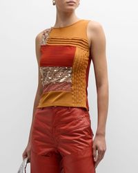 Koche - Patchwork Cropped Tank Top - Lyst