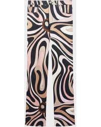 PUCCI - Marmo-Print Gabardine Stretch Wide-Leg Pants - Lyst