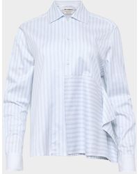 JW Anderson - Asymmetric Drape Striped Button-Down Shirt - Lyst