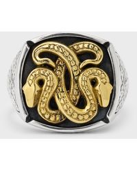 Konstantino - Two-tone Serpent Statement Ring - Lyst