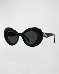 Loewe - Curvy Logo Acetate Butterfly Sunglasses - Lyst