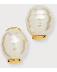 Majorica - Agora Pearl Omega Earrings - Lyst