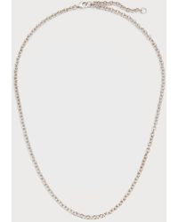 Sanalitro - 18k White Gold Solid Rolo Chain For Universe Pendant, 50cm - Lyst