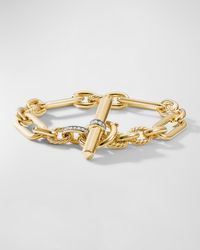 David Yurman - Lexington Chain Bracelet With Diamonds In 18k Gold, 9.8mm, Size M - Lyst