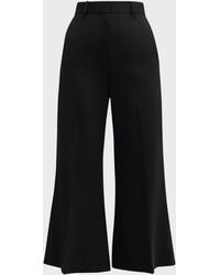Argent - Cropped Wide-Leg Seasonless Wool Trousers - Lyst