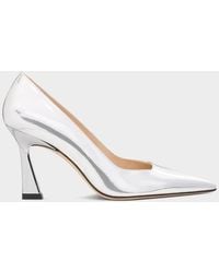 Stuart Weitzman - 85Mm Vinnie Metallic Leather Pumps - Lyst