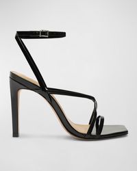SCHUTZ SHOES - Bari Patent Ankle-strap Stiletto Sandals - Lyst