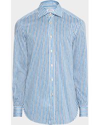 Kiton - Cotton Painted Stripe Sport Shirt - Lyst