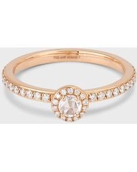 64 Facets - 18k Rose Gold Rose-cut Diamond Ring, Size 5 - Lyst