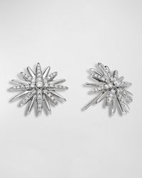 David Yurman - Starburst Stud Earrings With Pave Diamonds - Lyst