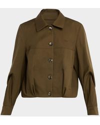 Loewe - Single-Breasted Cotton Balloon Jacket - Lyst