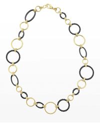 Lagos - 18k Gold Caviar Link Necklace W/ Black Ceramic - Lyst