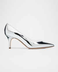 Manolo Blahnik - Kietta Metallic Leather Stiletto Pumps - Lyst