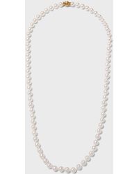 Assael - 26" Akoya Cultured 8.5mm Pearl Necklace With Yellow Gold Clasp - Lyst