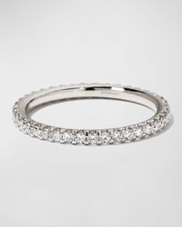 Memoire - Platinum Round Diamond Eternity Ring, Size 6.5 - Lyst