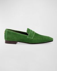 Bougeotte - Suede Flat Penny Loafers - Lyst