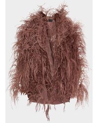 LAPOINTE - Marbled Feathers Open Jacket - Lyst
