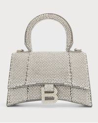 Balenciaga - Hourglass Xs Strassed Top-handle Bag - Lyst