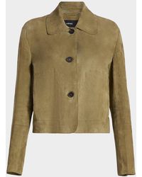 Arma - Emy Button-Down Goatskin Suede Jacket - Lyst