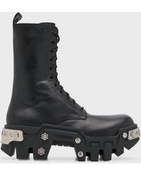 Balenciaga - Bulldozer Platform Lace-Up Boots - Lyst