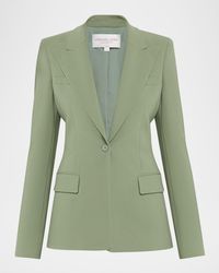 Michael Kors - Georgina One-Button Stretch Wool Blazer - Lyst