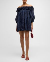 Cinq À Sept - Nava Embroidered Organza Mini Dress - Lyst