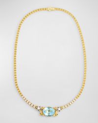 Konstantino - 18K Aquamarine And Diamond Necklace - Lyst