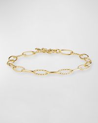 David Yurman - Stax Elongated Oval Link Chain Bracelet In 18k Gold, Size S - Lyst
