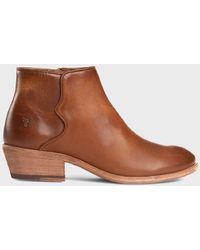 Frye - Carson Leather Piping Ankle Booties - Lyst