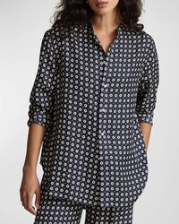 Polo Ralph Lauren - Relaxed-fit Geo-motif Silk Shirt - Lyst