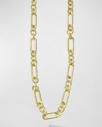 Lagos - 18k Gold Caviar Beaded And Fluted Bold Link Necklace, 18"l - Lyst