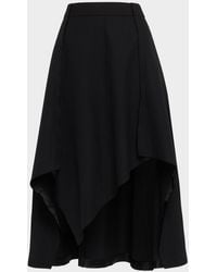 Jason Wu - Asymmetric Wool Suiting Skirt - Lyst