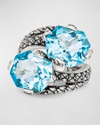 Stephen Dweck - Faceted Sky Blue Topaz Etched Bypass Ring, Size 7 - Lyst