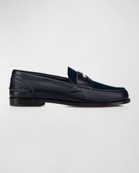 Christian Louboutin - Donna Leather Sole Penny Loafers - Lyst