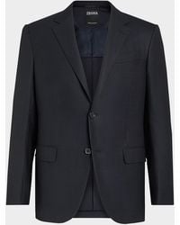 ZEGNA - Solid Trofeo Wool Regular-fit Blazer Jacket - Lyst