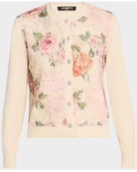 Emanuel Ungaro - Shani Lace-Front Knit Sweater - Lyst
