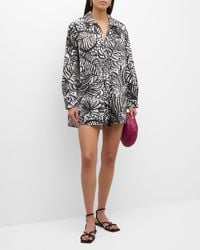 Cinq À Sept - Exploded Tropical Inkblot Tommy Coverup - Lyst