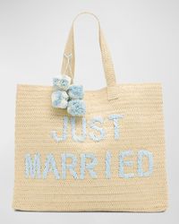 BTB Los Angeles - Just Married Straw Tote Bag - Lyst