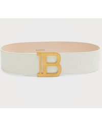 Balmain - Logo Buckle Croc-Embossed Belt - Lyst