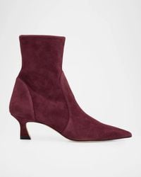 Stuart Weitzman - 50Mm Vinnie Stretch Suede Booties - Lyst