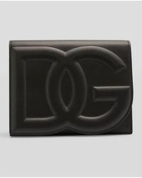 Dolce & Gabbana - Dg Logo Flap Leather Shoulder Bag - Lyst
