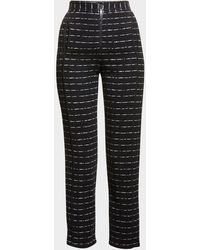 Giorgio Armani - Straight-Leg Ankle Jersey Jacquard Pants - Lyst