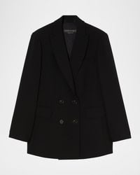 Marina Rinaldi - Plus Size Fox Double-Breasted Cady Blazer - Lyst