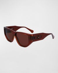 Ferragamo - Capsule Gancini Rectangle Sunglasses - Lyst