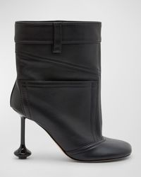 Loewe - Toy Trouser-design Leather Heeled Boots - Lyst
