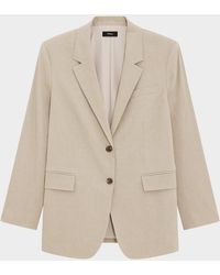 Theory - Oversized Crunch Linen Blazer - Lyst