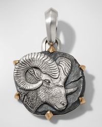 David Yurman - Zodiac Pendant In Silver With 18k Gold, 33mm - Lyst