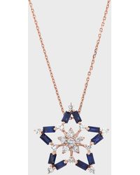 BeeGoddess - Sirius Diamond And Sapphire Pendant Necklace - Lyst