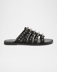 Christian Louboutin - Charja Spike Leather Sole Slide Sandals - Lyst